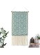 Dremisland Macrame Woven Wall Hanging Tapestry- Boho Chic Bohemian Home Decor Geometric Art Decor Boho Backdrop - Beautiful Apartment Dorm Room Door Decoration, 17.7" W x 32" L (Vintage Green)