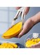 Premium Stainless Steel Mango Cutter - Foldable Fruit Peeler &amp; Slicer Tool with Pulp Separator for Watermelon Melon Pineapple   Rust-Proof Kitchen Gadget for Camping Dining Food Prep   Professional Grade Fruit Vegetable Cutter