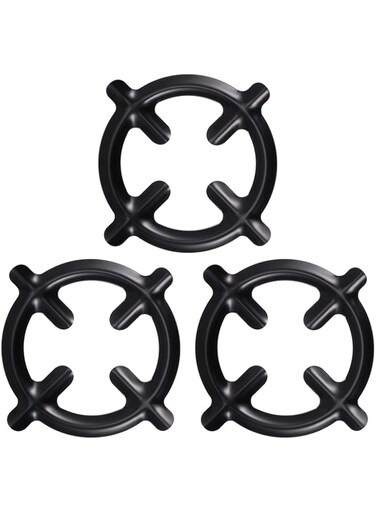 KASTWAVE Gas Ring Trivet Reducer Stove Top Hob Cooker Heat Simmer Coffee Pots Cafetiere Espresso Makers Pans Stainless Steel Kitchen Utensil 3 Pieces
