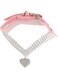 Rhinestone Dog Collar - Cat Collars for Girl Cats Bling-Bling Cute Girl Dog Collars, Soft Adjustable Dog Necklace Collar Sparkling Jeweled Pet Collar for (Pink, S)
