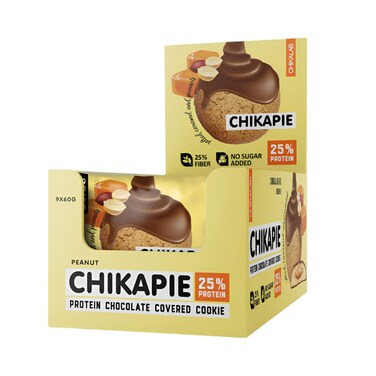 Bombbar Chikalab Chika Pie - Peanut Butter Flavour - 1 box - 9 Cookies (60 gms each)