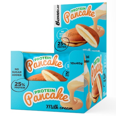 Bombbar Protein Pancake with Milk Cream Filling No Sugar Added 10x40g