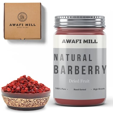 AWAFI MILL Dried Barberry Fruit - Premium Quality - Tart and Tangy - Rich in Antioxidants - Versatile Culinary Gem (Bottle of 50 gram / 1.7 Oz)