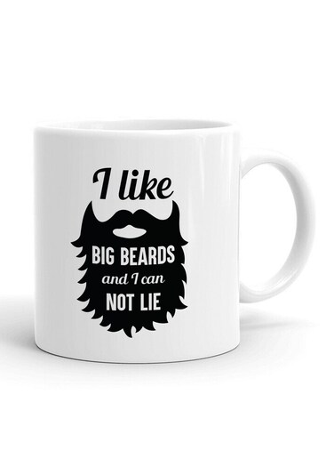 Your Wall I like Big Beards Quote Printed Ceramic Coffee Mug 325ml, Perfect Gifting by Spoil Your Wall