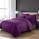 MAXQON 6-Piece Duvet Cover Set &ndash;Super King Size, Includes 1 Duvet Cover(240x260cm), 1 Fitted Sheet(200x200+30cm) 4 Pillowcases(53x75cm), Color Purple