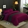 MAXQON 6-Piece Duvet Cover Set &ndash;Super King Size, Includes 1 Duvet Cover(240x260cm), 1 Fitted Sheet(200x200+30cm) 4 Pillowcases(53x75cm), Color Purple
