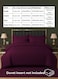 MAXQON 6-Piece Duvet Cover Set &ndash;Super King Size, Includes 1 Duvet Cover(240x260cm), 1 Fitted Sheet(200x200+30cm) 4 Pillowcases(53x75cm), Color Purple
