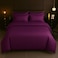MAXQON 6-Piece Duvet Cover Set &ndash;Super King Size, Includes 1 Duvet Cover(240x260cm), 1 Fitted Sheet(200x200+30cm) 4 Pillowcases(53x75cm), Color Purple