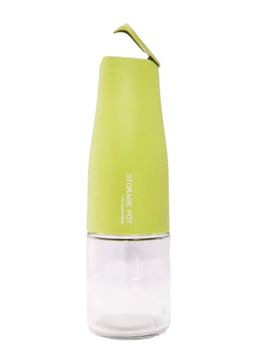 Olive Oil Dispenser, Green - 500ml Glass Bottle with Non-Drip Spout, Easy Pour Design, Oil Pourer for Kitchen, Vinegar and Salad Dressing Dispenser