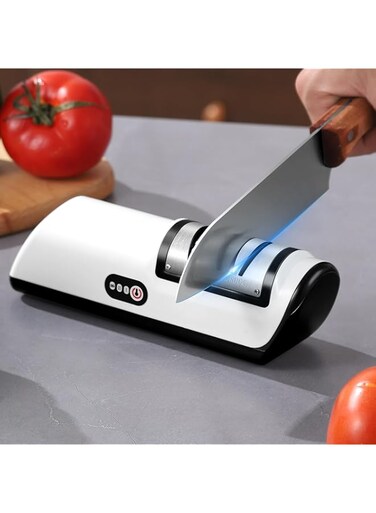 Knife Sharpener, Professional 2-Stage Electric Knife Sharpener for Kitchen Knives - Multifunctional Automatic Knife Sharpener with Quick Sharpening Polishing Function for all kinds of Kitchen Knives