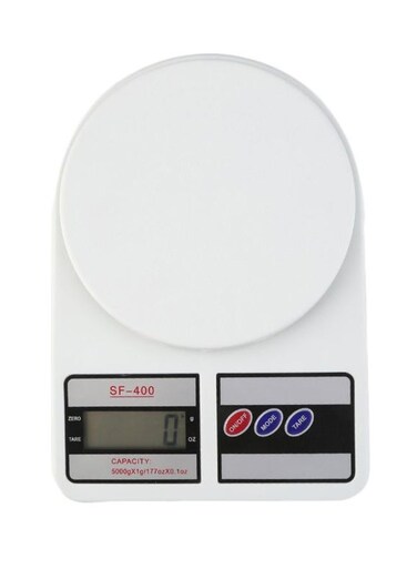 Electronic Digital Scale White 22x16.5x4cm