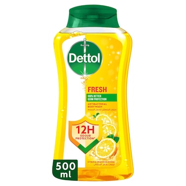 Dettol Fresh Shower Gel &amp; Body Wash, Citrus &amp; Orange Blossom, 500ml