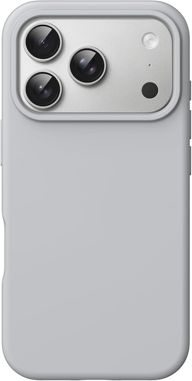 Liquid Silicone Case for iPhone 17 Pro Max 6.9-Inch, Silky Soft Touch Full-Body Protection, Anti-Scratch Shockproof Phone Cover with Microfiber Lining (Grey)