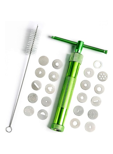 Mi4uhappy 23Pcs Stainless Steel Clay Extruder Fondant Sugar Paste Extruder Ceramics Pottery Polymer Modeling Decorating Tools Set