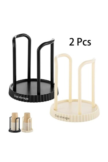 Pcs Paper Cup Dispensers,Round Disposable Paper Cup Holders,Tabletop Disposable Paper Cup Storages,Countertop Coffee Cup Organizers,Plastic Mouthwash Cups Holder for Bathroom Vanity