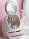 Portable Makeup Organizer with LED Light Mirror &acirc;&euro;&ldquo; USB Rechargeable Cosmetic Storage Box with Touch Sensor, 3 Drawers &amp; Large Inner Compartment