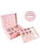NA Jewelry Box Organizer 2-Layer Jewelry Box PU Leather Jewelry Display Storage Case Gift for Women Girls (Pink)