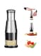 Joyzzz Pressed Garlic Chopper, Manual Slap Safety Food Chopper with Container, Easy to Clean Manual Vegetable Chopper, Onion Chopper Mincer for Garlic, Onion, Ginger, Pepper, Celery, etc