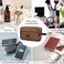 iCozzier Men&#39;s Toiletry Wash Bag Leather and Canvas Travel Toiletry Makeup Comestic Bag Dopp Kit for Men Shaving Bag for Travel Accessories - Coffee
