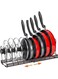 Expandable Pot Rack, Pan Organizer for Cabinet,Pot Lid Holder with 10 Adjustable Compartment for Kitchen Cabinet, Cookware, Baking, Frying Rack, 58*18*18 CM
