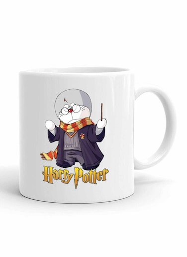 Your Wall Harry Potter Doraemon Crossover Artwork Printed Ceramic Coffee Mug 325ml, Perfect Gifting by Spoil Your Wall