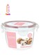 900ML Plastic Round Food Container with Airtight Locking Lid Clear Storage Bowl for Kitchen Pantry Organization Refrigerator Freezer Meal Prep Portion Control and Travel