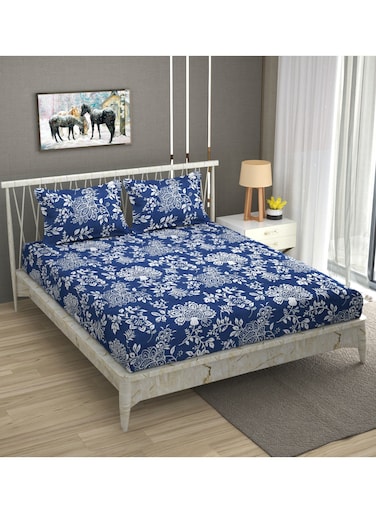Premium Queen Size Fitted Bedsheet with 2 Pillowcases &acirc;&euro;&ldquo; Modern Design &acirc;&euro;&ldquo; Deep Pocket (180x200+35 cm) Soft, Breathable Microfiber Bedding Set for Home Comfort 72*78+10 Inch
