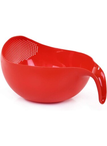 Home Rice, Fruits, Vegetables Cleaning Colander - Red