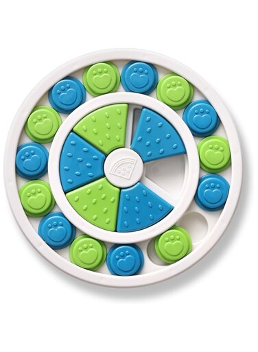 Smart Paws <25 Holes Interactive Pet Puzzle Toys (Level 2-3) Dog Slow Feeder,Dog Puzzle Feeder,Rabbit Toy&hellip; (Watermelon Blue)