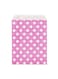 7 x 5 Inch Cookie Bags, 100 Biodegradable Paper Treat Bags - Use As Party Favors Or Candy Bags, Food Safe, Pink With Polka Dots Paper Food Bags For Baked Goods, For Buffets Or Parties