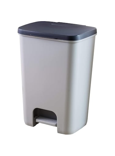 Curver,Essentials,Small Garbage Bin,Cover with Pedal,20L,Gray Color.