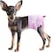 Mumoo Bear Doggy Diapers Female Disposable Dog Diapers for Girl Puppies Cats, Pink Diapers 10pcs for Pets with Adjustable Tail Hole Cute, White, female wraps, S