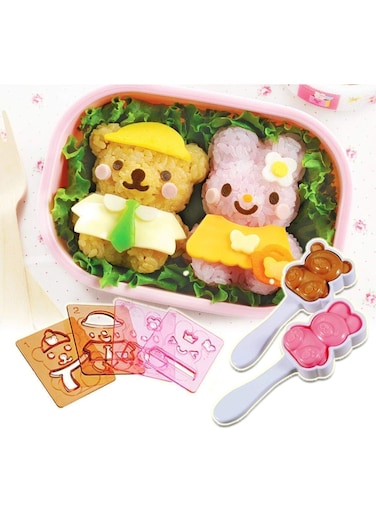 Pcs Rice Ball Mold, Cute Rabbit Bear Pattern Rice Ball Making Tool, Cartoon Kitchen Tool, Cute Shape Design, Attract Children Interest, for Party Sushi Mold DIY Lunch Bento Making