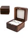 Ring Box, Wooden Ring Box Mini Engagement Ring Holder Box, Square Wedding Ring Box for Ring, Elegant and Retro Ring Holder Box for Wedding Ceremony Valentine's Day Christmas Gift