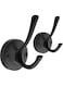 MAKINGTEC Coat Hooks, 2 Pack Towel Hook Heavy Duty Metal Double Bath Robe Hook Wall Mounted, Hand Towel Hooks for Cubicle Bathroom Kitchen Closet Garage