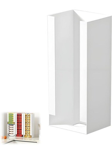 Storage Containers, Multi-Function Instant Noodle Organizer Box, White Plastic, Ideal for Pantry Organization