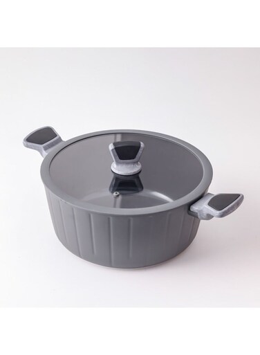 HOME Chef's Delight Stella Casserole with Lid &acirc;&euro;&ldquo; Premium Non-Stick PFOA Free Cooking Pot, Durable Induction Compatible Casserole Dish for Kitchen, Easy Grip Handles L24XW11.5Cm