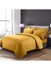 COLLECTION Stripe King Brown Duvet Cover set with 2 Pillow Case 240x260 cm