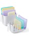 YouCopia Reusable Silicone Bag Drying Dry&amp;Store, Rack and Bin Set, White
