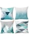 ELECDON Pillows Set, Modern Geometry Set of 4 Decorative Soft Plush Throw Pillow Covers Pillowcases Home Sweet Pillow Covers Outdoor Cushion Covers for Couch Sofa Cushion Cover, 18x18 Inches (blue)