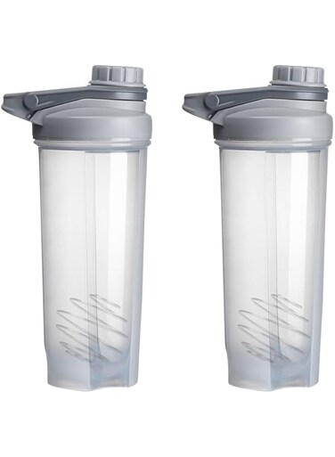 KASTWAVE Fitness Shaker Bottle - Fitness Sports Classic Protein Shaker Bottle, BPA Free, Professional Fitness cup Fashionable Portable Sport Plastic Water Shaker Bottle for Exercise- 24 OZ, Clear