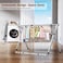 Clothes Drying Rack, 2.4M Adjustable Clothes Airer Laundry Drying Rack, Foldable Heavy Duty Stainless Steel Clothes Dryer Stand Horse with 20 Windproof Hooks &amp; 12 Clips for Outdoor Indoor Use