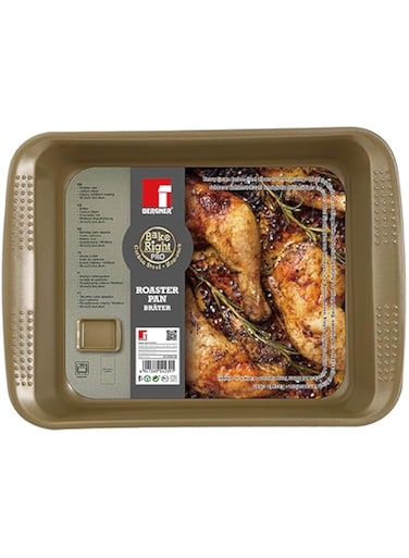 BERGNER BAKERIGHT PRO RECTANGLEROASTER PAN 30.5CM CARBON STEEL, BG37055GD
