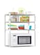 Goolsky 3-Tier Multi-functional Kitchen Storage Shelf Rack Microwave Oven Shelving Unit