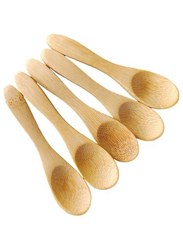 SOLDOUT 9 PCS Small Wooden Condiment Scoop Drink Tableware Spoon Dessert Spoons Cooking Utensil Tools Kitchen Gadgets (9 x 2.1 CM, Pack of 9)