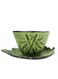 Durable Enameled Coated Cast Iron Tea Cup &amp; Leaf Saucer For Homes or Restaurants 0.1L Green