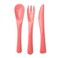 Boxed Polypropylene Cutlery Set - Pink   12 Pcs (4 Spoons, 4 Forks, 4 Knives + Storage Box)   Reusable Plastic Tableware for Home, Office, Travel &amp; Kids