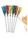 IUHKBH Cat Toy Wand 6 PCS Interactive Cat Teaser Wand with Sound Paper Tassels and Bell for Cat and Kitten