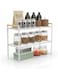 Diylove Kitchen Cabinet Pantry Shelf,Cupboard Stand Spice Rack Organizer,Cabinet Pantry Shelf,Stackable Countertop Organization and Suitable for Home,Pantry and Kitchen Storage (2-Tier White)