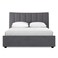 Serenity Springs Upholstered Large Twin Size Bed (140 X 190 CM) Grey Color